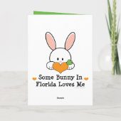 Un certain lapin en Floride m'aime carte de voeux (Dos)