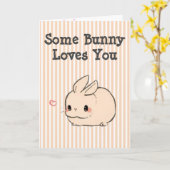 Un certain lapin vous aime carte (Fleur jaune)