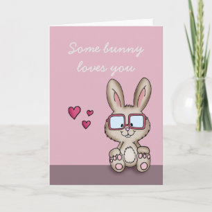 Un certain lapin vous aime - carte de jour de