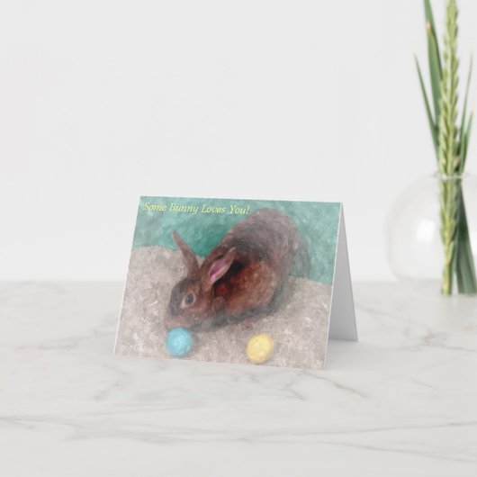 Un certain lapin vous aime carte de Pâques (Devant)