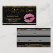 Un Certificat Cadeau Bouton à lèvres Pretty Rose (Devant / Derrière)