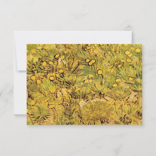 Un champ de fleurs jaunes RSVP Vincent Van Gogh (Dos)