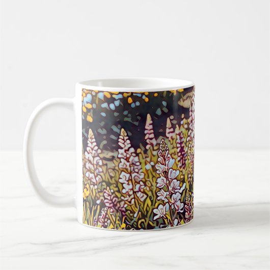 Un champ fleuri - Mug de café (Gauche)