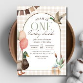 Un chanceux Invitation de canard, Mallard Duck Boy