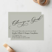 Un changement élégant est un bon Faire-part de dép (Devant/Arrière en situation)