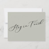 Un changement élégant est un bon Faire-part de dép (Dos)