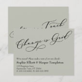 Un changement élégant est un bon Faire-part de dép (Devant / Derrière)