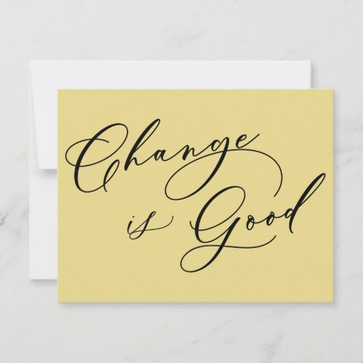 Un changement élégant est un bon Faire-part de mou (Devant)