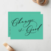 Un changement élégant est un bon Faire-part de mou (Devant/Arrière en situation)