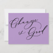 Un changement élégant est une bonne Faire-part de (Devant)