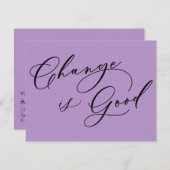 Un changement élégant est une bonne Faire-part de (Devant / Derrière)