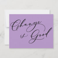 Un changement élégant est une bonne Faire-part de 