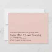 Un changement élégant est une bonne Faire-part de  (Dos)