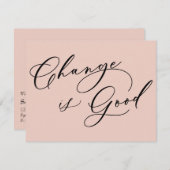 Un changement élégant est une bonne Faire-part de  (Devant / Derrière)