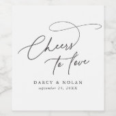 Un charme élégant pour aimer les Étiquettes de vin (Étiquettes simples)