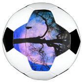 Un chat noir sur une Pleine lune de fil (Tourné)