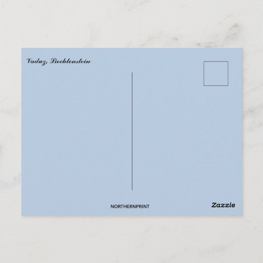 Un château à Vaduz Liechtenstein Carte postale (Dos)