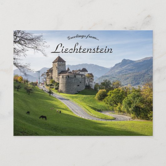 Un château à Vaduz Liechtenstein Carte postale (Devant)