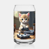 Un chaton jouant à une console de jeu, (Recto)
