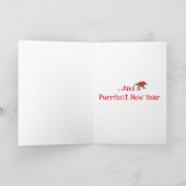 Un chaton noir vous souhaite une joyeuse carte de (Intérieur)