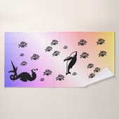 Un cheval de mer dans le pourpre (Serviette de bain)