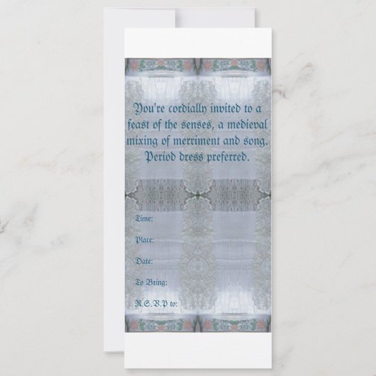 Un chevalier à retenir - invitations médiévales (Dos)