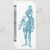 Un chevalier à retenir - invitations médiévales (Devant / Derrière)