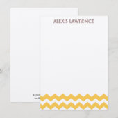 Un chevron jaune moderne à toute occasion merci (Devant / Derrière)