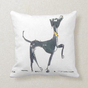 Un chien avec le coussin jaune de Mojo d'Américai