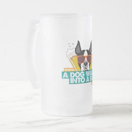 Un chien entre dans une tasse givrée par barre - (Devant gauche)