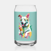 Un chien heureux mangeant une glace (Recto)