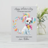 Un chien mignon sur une carte de la Saint-Valentin (Debout devant)