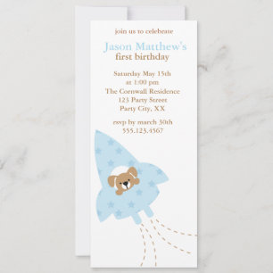 Un chiot dans une invitation à une fête d'annivers