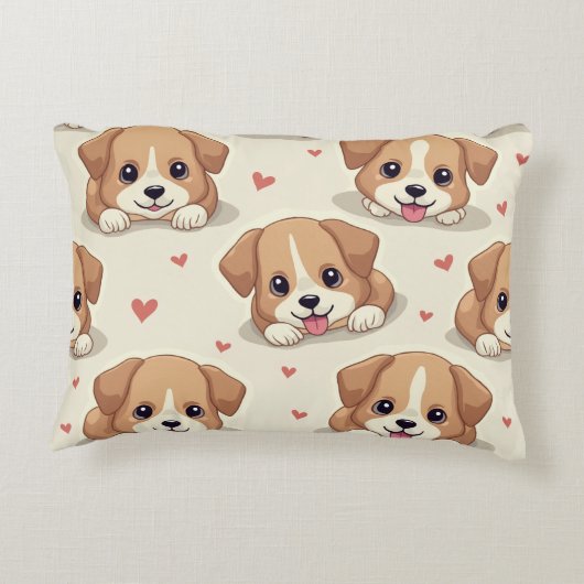 Un chiot et un coussin cardiaque (Dos)