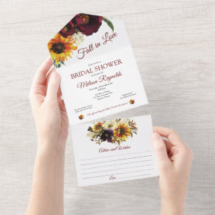 Un Chute tout en une invitation de douche nuptiale