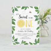 Un citron 1er anniversaire Invitation (Debout devant)