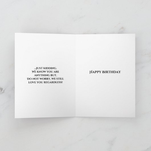 (Un)classy Verjaardag Kaart (Binnen)