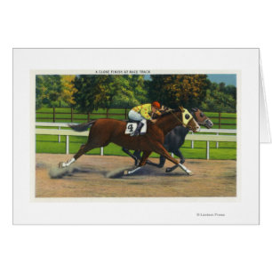 Un clin d'oeil à la piste de course, chevaux