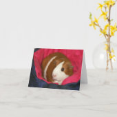 Un cochon de Guinée dans un Carte pour notes de Co (Fleur jaune)