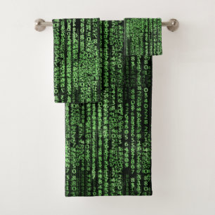 Un code d'ordinateur matriciel vert noir