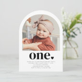 Un coeur Arc photo première invitation anniversair (Debout devant)