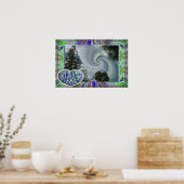 Un coeur bleu sur une affiche de la journée nuageu (Cuisine)