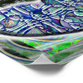 Un coeur bleu sur une affiche de la journée nuageu (Coin)