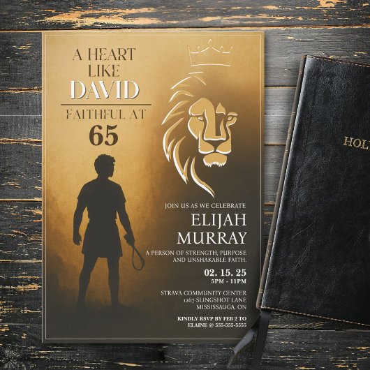 Un Coeur Comme David Invitation Anniversaire