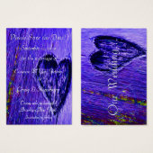 Un Coeur Économise La Date En Bleu Violet (Devant & derrière)