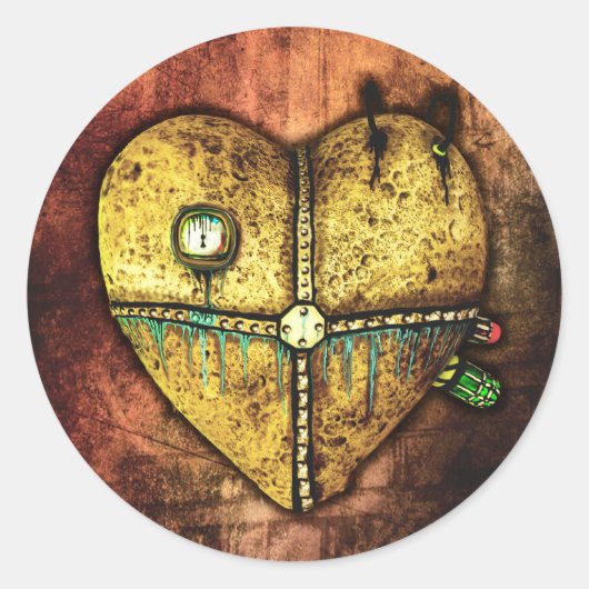 Un Coeur Moins Brisé Art Gothique Stickers (Devant)