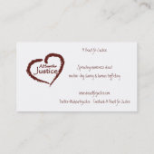 Un coeur pour des cartes de justice (Dos)