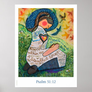 Un coeur propre, Psaume 51:12 Poster