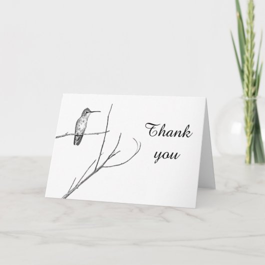 un colibri sur un bâton merci (Devant)