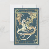 Un conte d'amour du dragon | Mariage de Tarot RSVP (Dos)